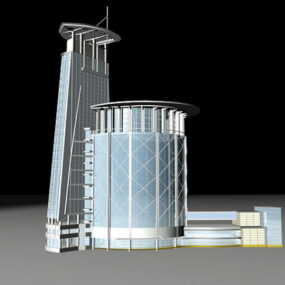 3d модель будівлі бізнес-центру