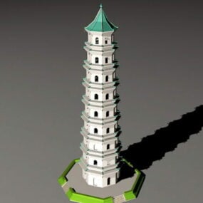 Hoog pagode 3D-model