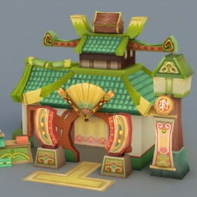 Cartoon Chinese Store 3D-Modell