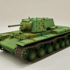 Ww2 Kv-1b 탱크 3d 모델
