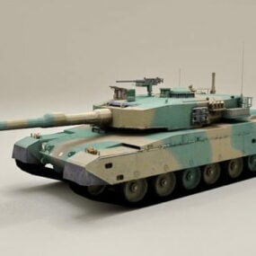 יפן Type 90 Tank 3D דגם