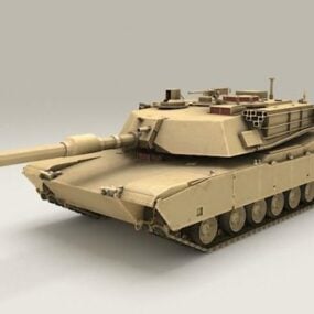 Model 3d Tank Tempur Abrams