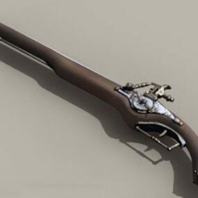 3д модель старинной винтовки