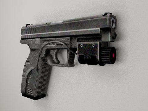 Pistol With Laser