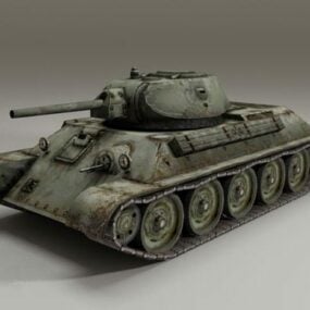 रूसी टी-34-76 टैंक 3डी मॉडल