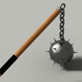 Medieval Spiked Ball Mace 3d model