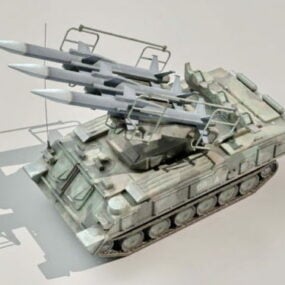 2k12 Kub Mobile Surface-to-air Missile System 3d model