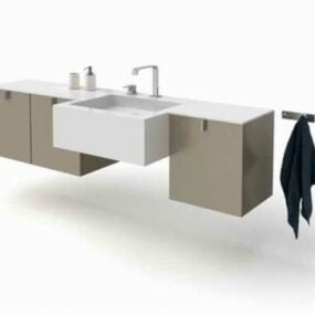 Wall Mounted Bathroom Vanity Cabinet 3d model