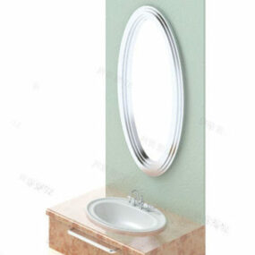 Red Marble Bathroom Vanity 3d model