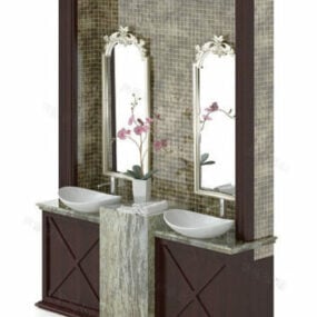 Múnla Vanity Bathroom Marble Top 3d