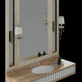 3д модель настенного туалетного столика для ванной комнаты