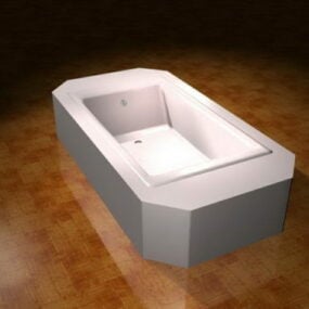 Modelo 3d de pia de esfregão de banheiro