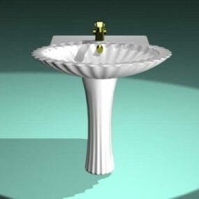 Lavabo à fleurs modèle 3D