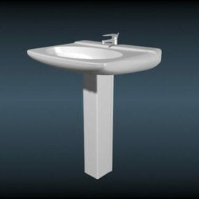 Ceramic Pedestal Basin 3d model