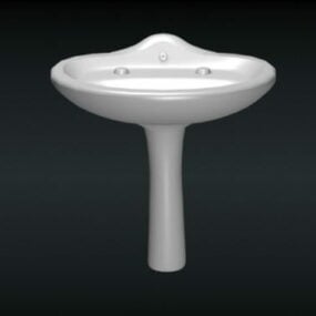 Washing Hand Basin With Pedestal 3d model