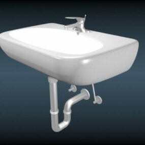 Wall Mounted Washbowl 3d model
