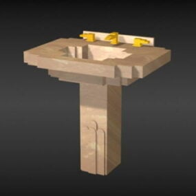 浴室石材水槽3d模型