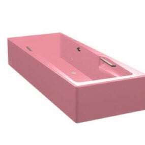 Modelo 3d de banheira de imersão rosa