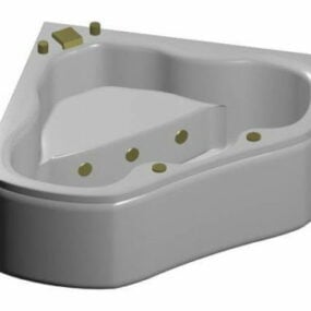 Modern Bathtub With Sink And Cabinet 3d model