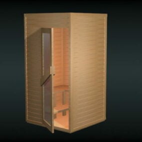 Small Dry Sauna Room 3d model