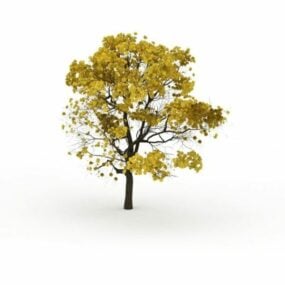 Modello 3d dell'albero giallo