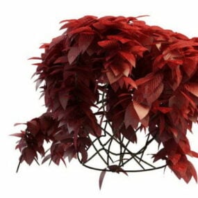 붉은 잎 단풍나무 3d 모델