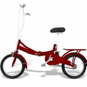 红色城市自行车3d模型
