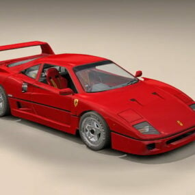 Voiture de sport Ferrari F40 modèle 3D
