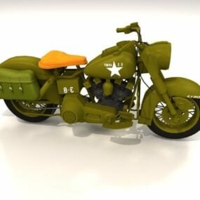 Harley-davidson Army Motorcycle 3d model