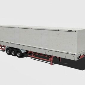 箱式拖车3d模型