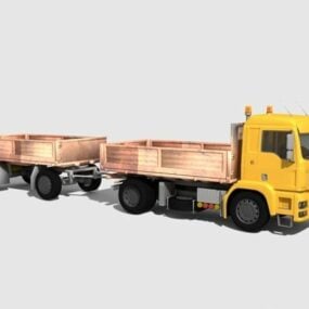 自卸卡车拖车3d模型