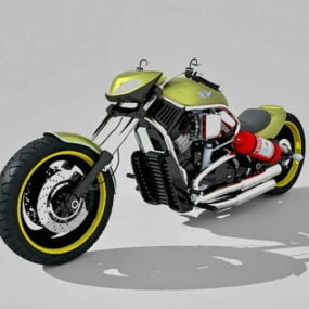 Model 3D motocykla Harley-Davidson
