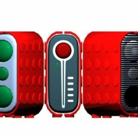 Red Cool Speakers 3d model
