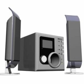 Desktop Computer Speakers With Subwoofer 3d model