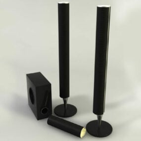 Model 3d Sistem Speaker Menara