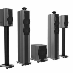 Surround Speaker Towers 3d-modell