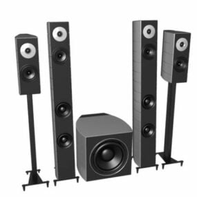 Home Surround Sound Speaker Towers 3d model