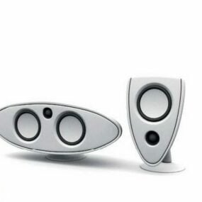 Ljudhögtalare med glasstativ 3d-modell