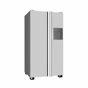 带苏打水饮水机的冰箱 3d model