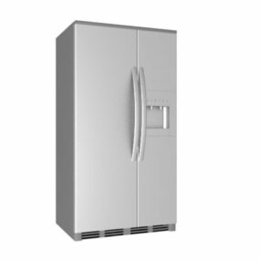 Modello 3d del frigorifero combinato affiancato