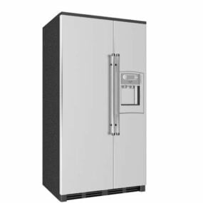 Black Refrigerator Freezer Kitchen Equipment 3d model