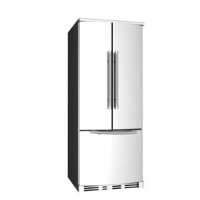 Schwarzes Kühlschrank-Gefrierschrank-Küchengerät 3D-Modell