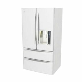 Lg fransk dørkjøleskap 3d-modell