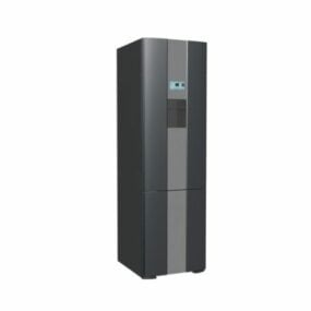 Schwarzer Kühlschrank 3D-Modell