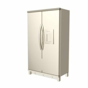 Réfrigérateur congélateur de cuisine en acier inoxydable modèle 3D