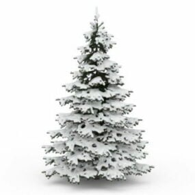 Karlı Çam Ağacı 3d modeli