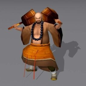 Model 3d Shaolin Warrior Monk