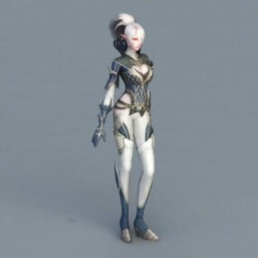 Model 3D kobiety-elfiego maga