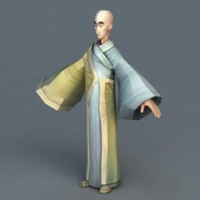 Moine bouddhiste modèle 3D