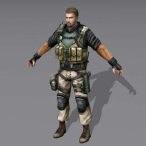 3D model vojáka amerických speciálních sil